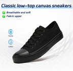 Canvas Shoes for Women and Men, Low Top Canvas Sneakers Fashion Lace Up Comfortable Womens Classic Casual Tennis Walking Shoes