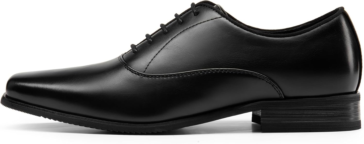 Mens Dress Shoes Bussiness Formal Oxfords  Lace Up Soft Plain-Toe