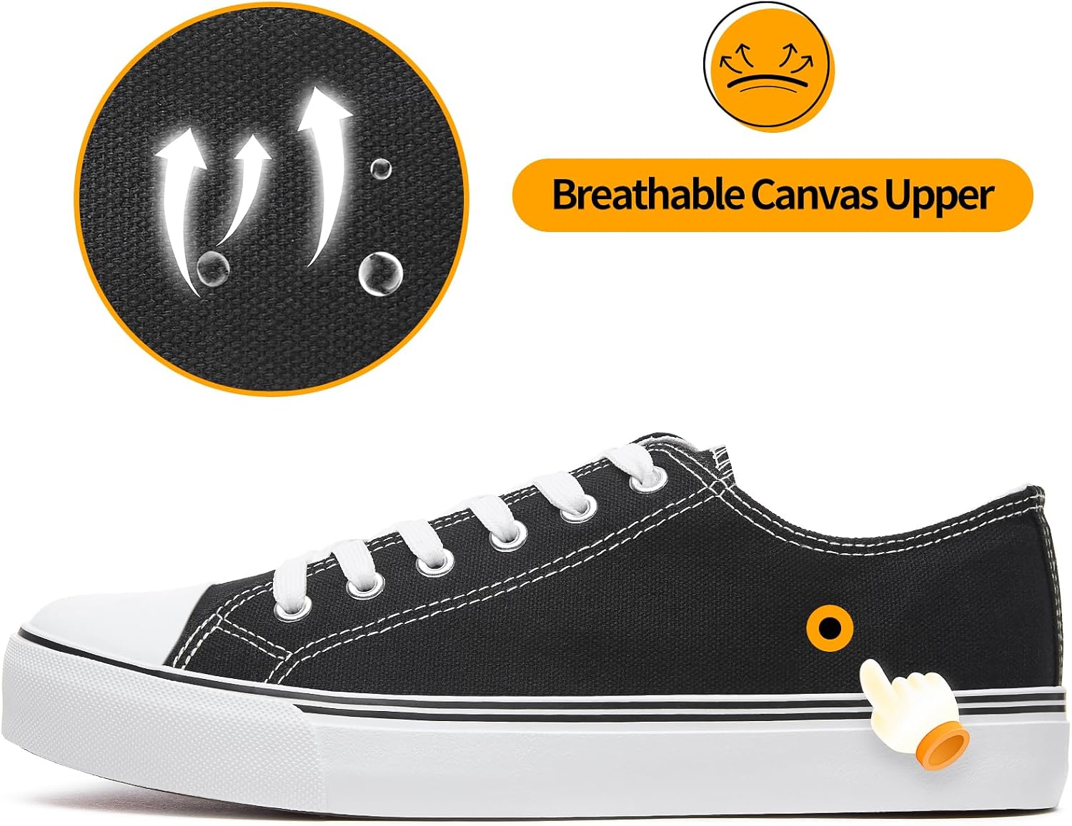 Mens Classic Casual Shoes,Lace-up Fashion Sneakers,Low Top Canvas Sneakers for Men