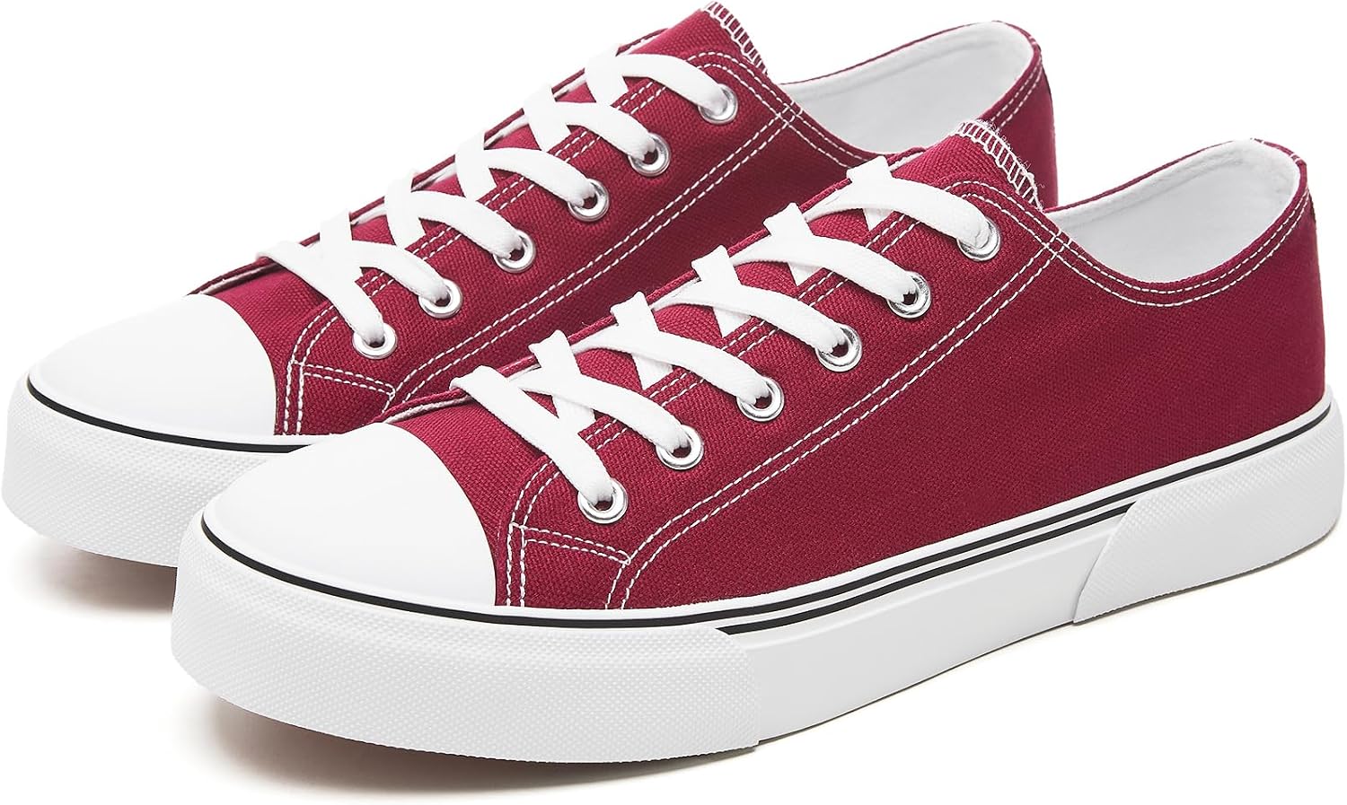 Men Canvas Low top Shoes Classic Casual Sneakers Black and White Fashion Shoes